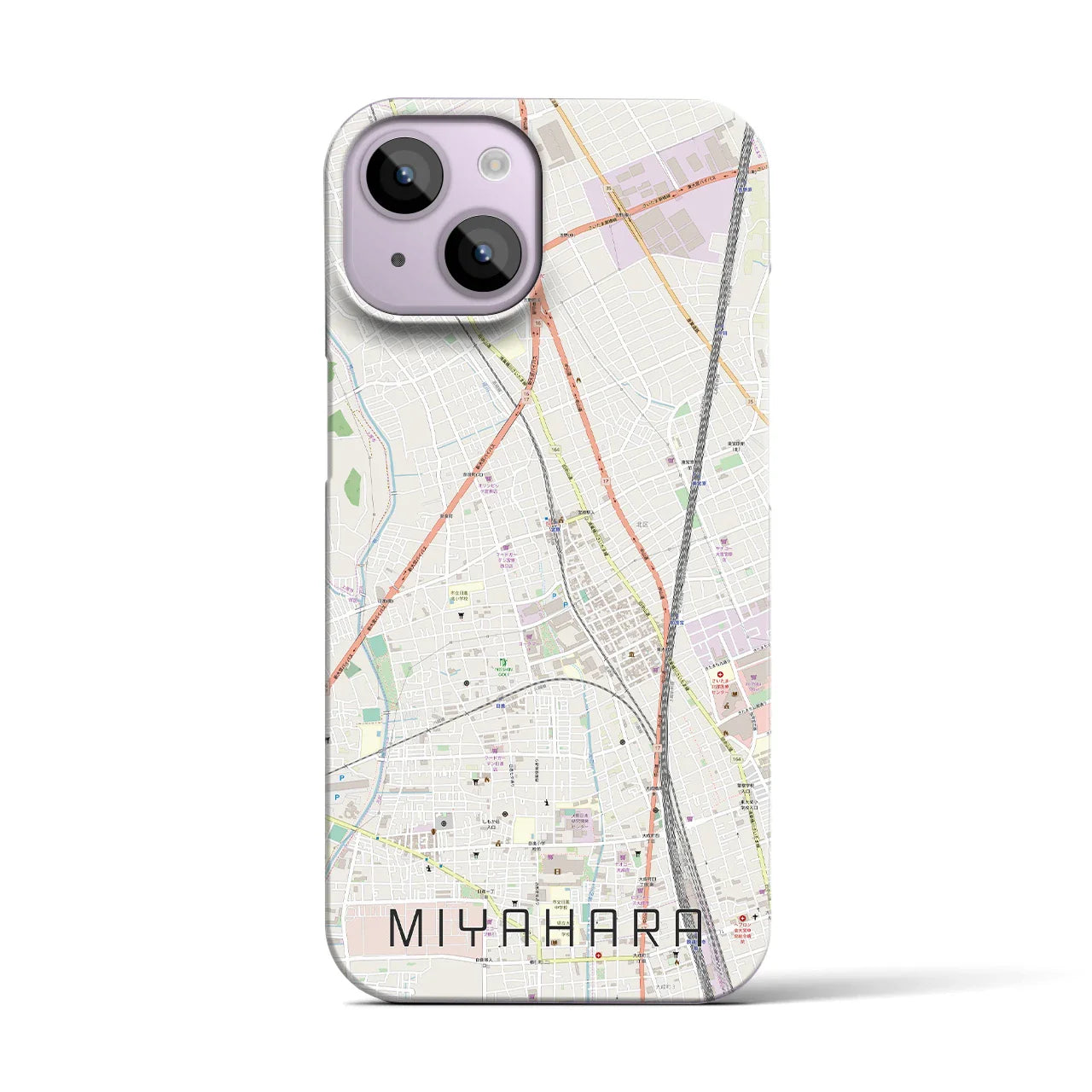 【宮原(埼玉県)】地図柄iPhoneケース(バックカバータイプ)