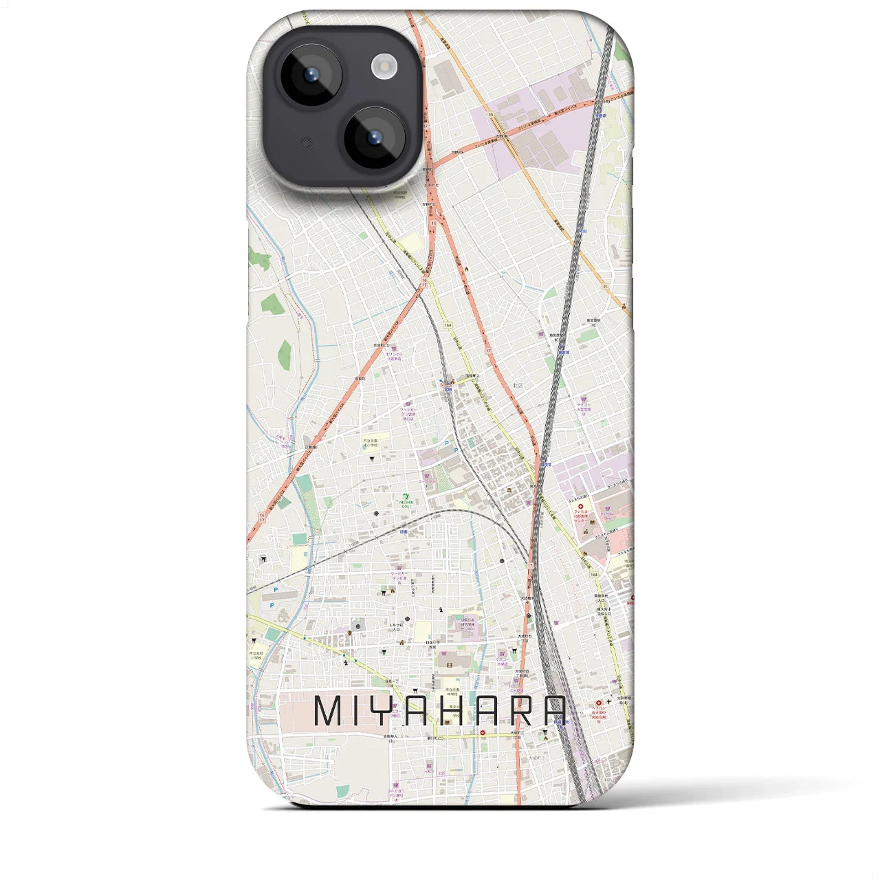 【宮原(埼玉県)】地図柄iPhoneケース(バックカバータイプ)