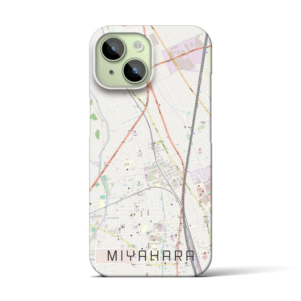 【宮原(埼玉県)】地図柄iPhoneケース(バックカバータイプ)