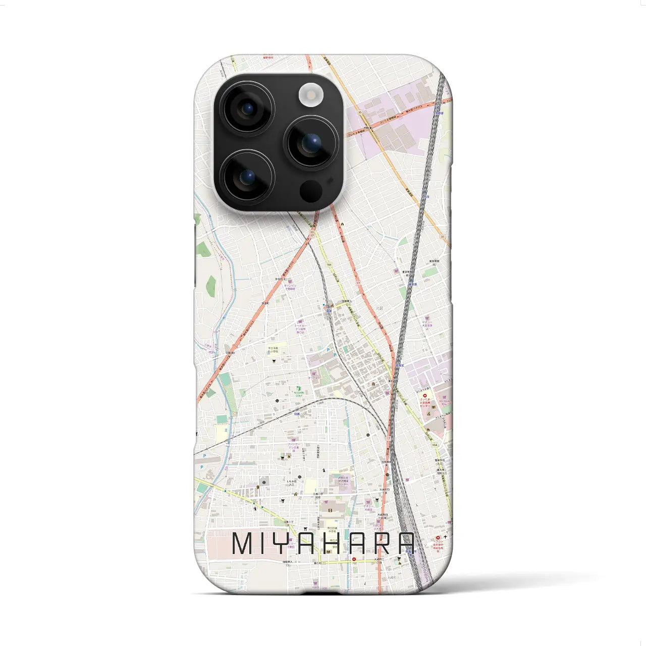 【宮原(埼玉県)】地図柄iPhoneケース(バックカバータイプ)
