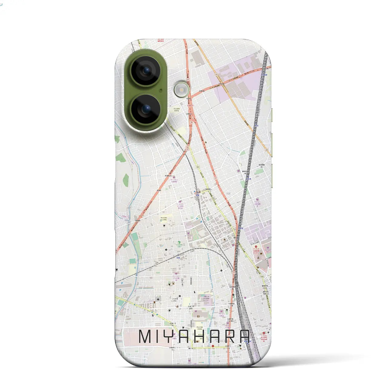 【宮原(埼玉県)】地図柄iPhoneケース(バックカバータイプ)