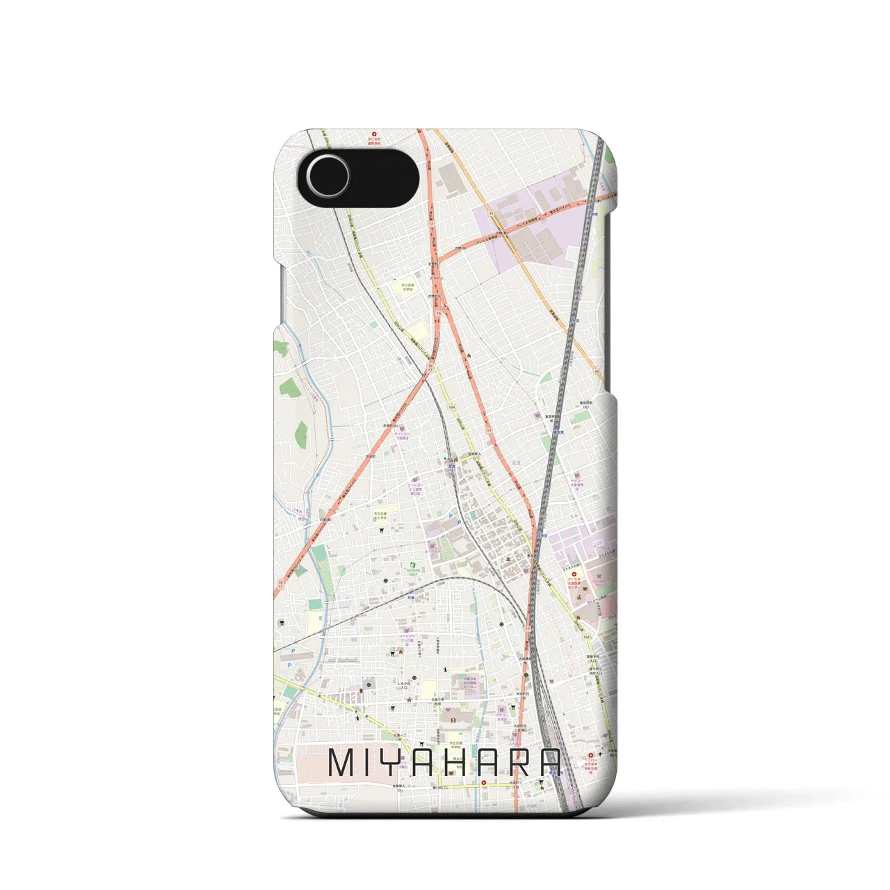 【宮原(埼玉県)】地図柄iPhoneケース(バックカバータイプ)