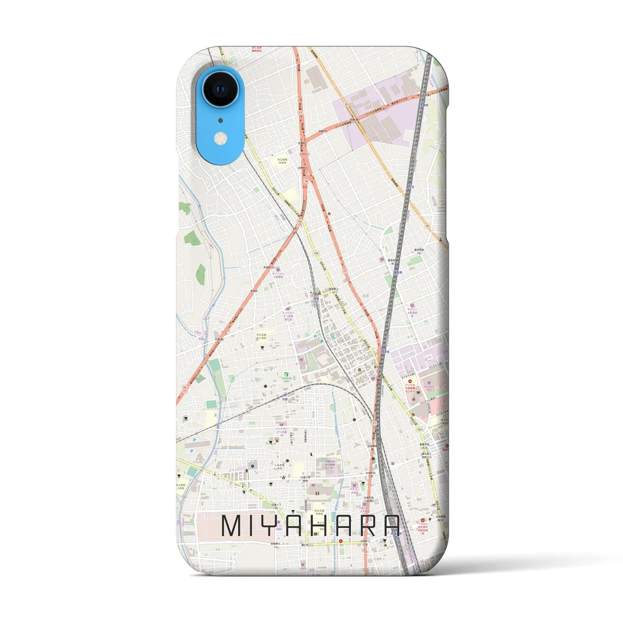 【宮原(埼玉県)】地図柄iPhoneケース(バックカバータイプ)