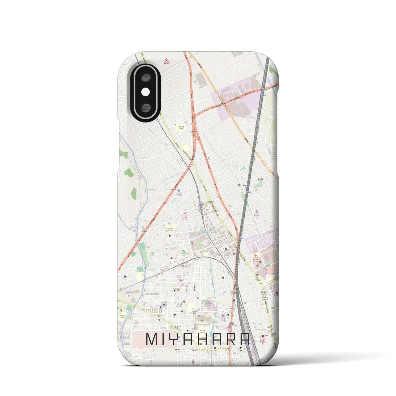【宮原(埼玉県)】地図柄iPhoneケース(バックカバータイプ)