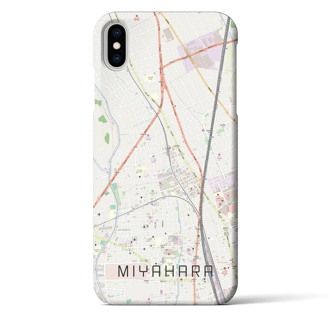 【宮原(埼玉県)】地図柄iPhoneケース(バックカバータイプ)