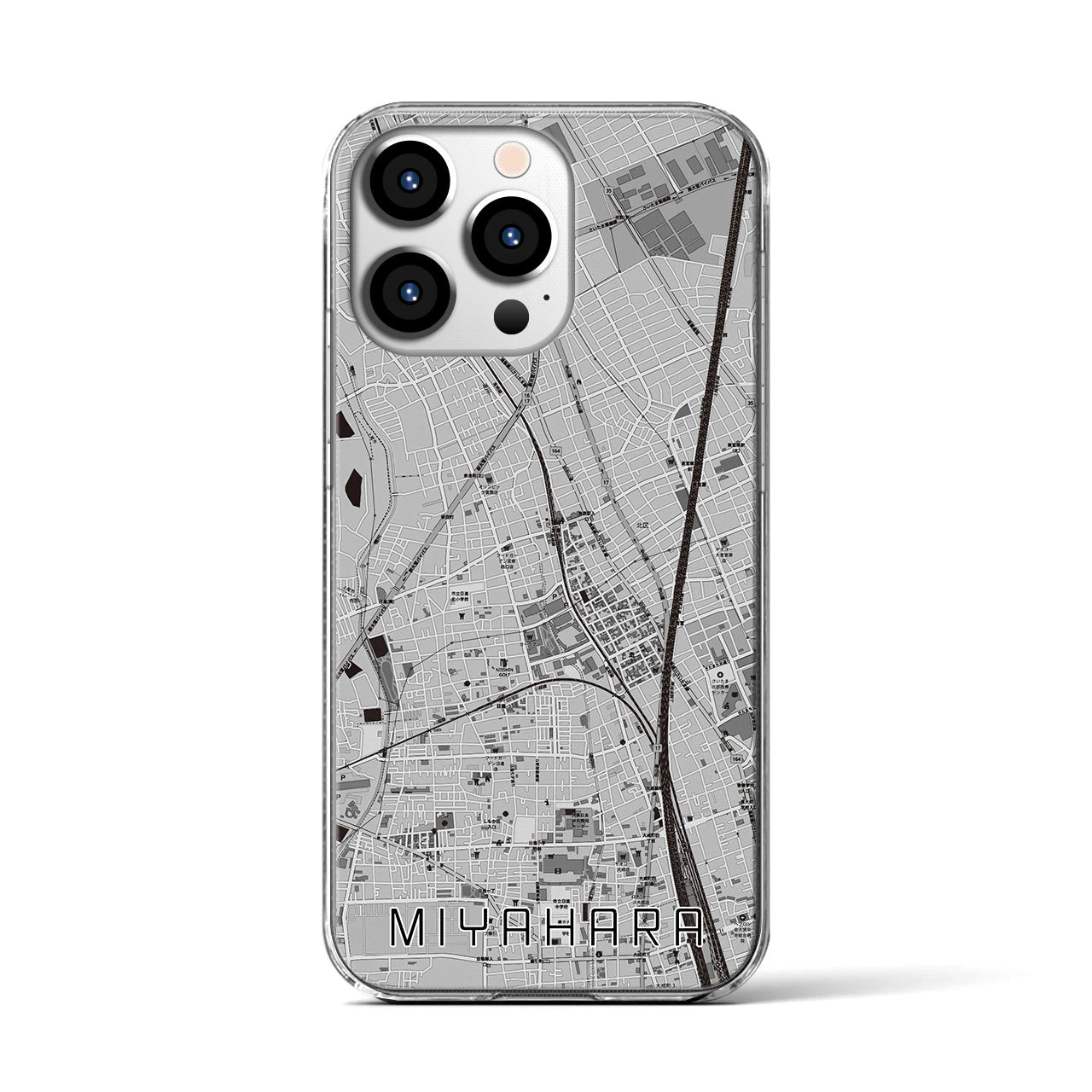 【宮原(埼玉県)】地図柄iPhoneケース(クリアタイプ)