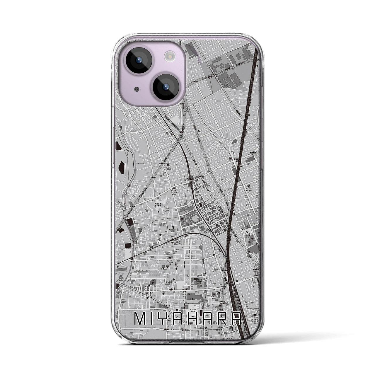 【宮原(埼玉県)】地図柄iPhoneケース(クリアタイプ)