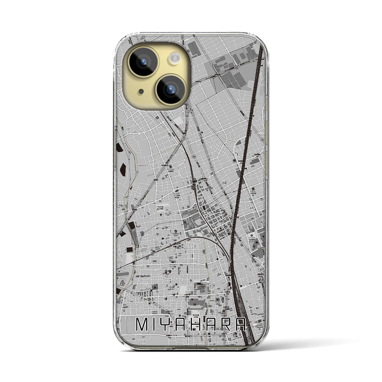 【宮原(埼玉県)】地図柄iPhoneケース(クリアタイプ)