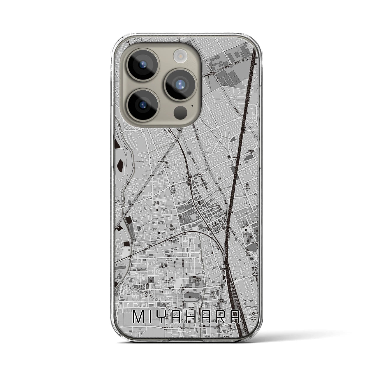 【宮原(埼玉県)】地図柄iPhoneケース(クリアタイプ)
