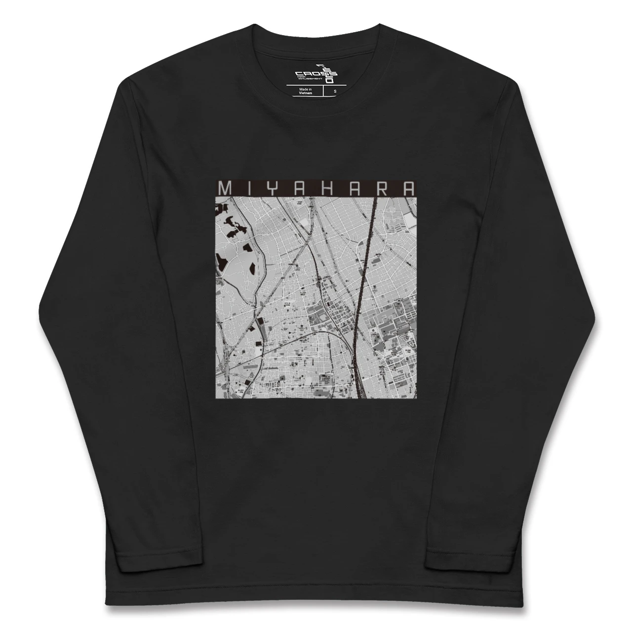 【宮原(埼玉県)】地図柄ロングスリーブTシャツ