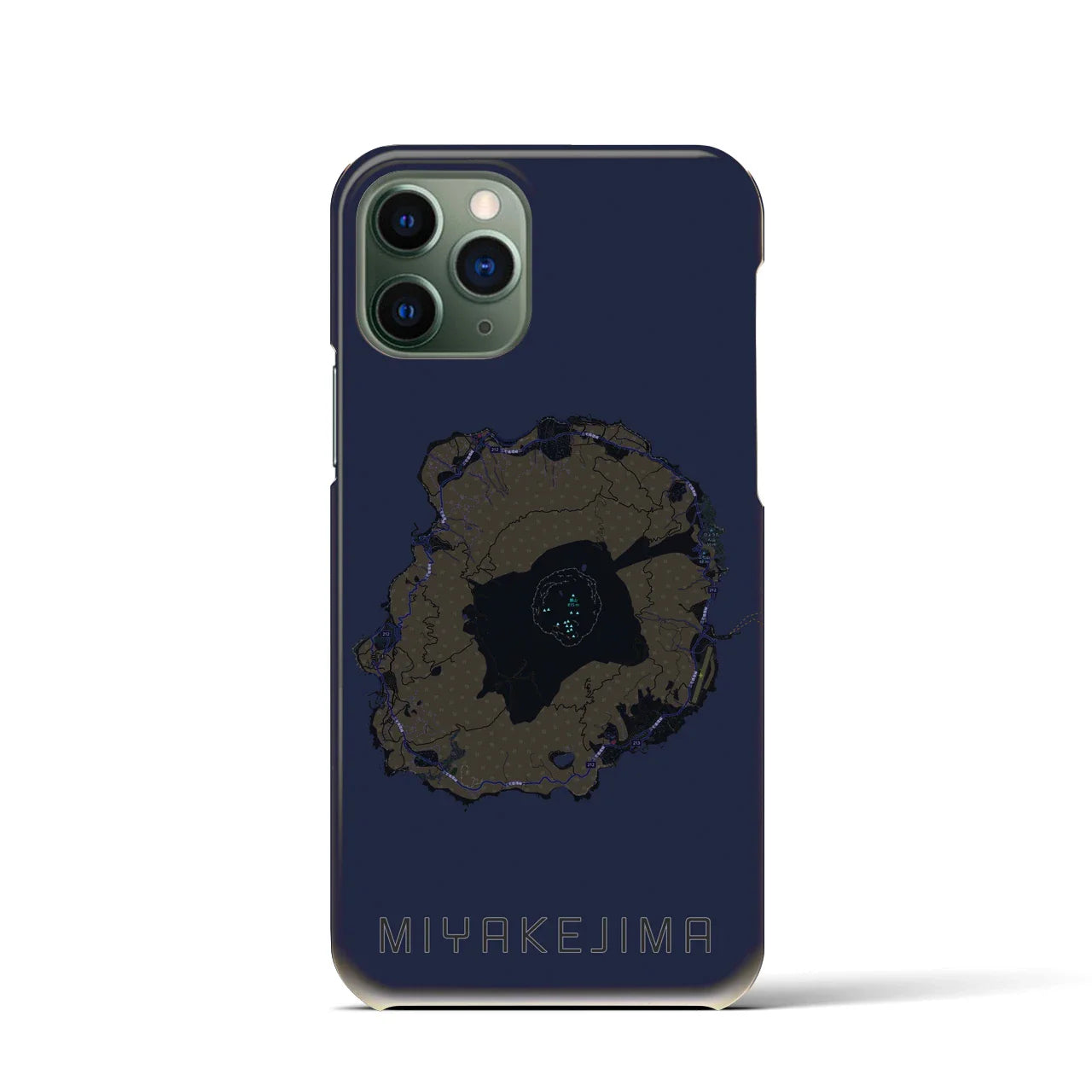 【三宅島(東京都)】地図柄iPhoneケース(バックカバータイプ)