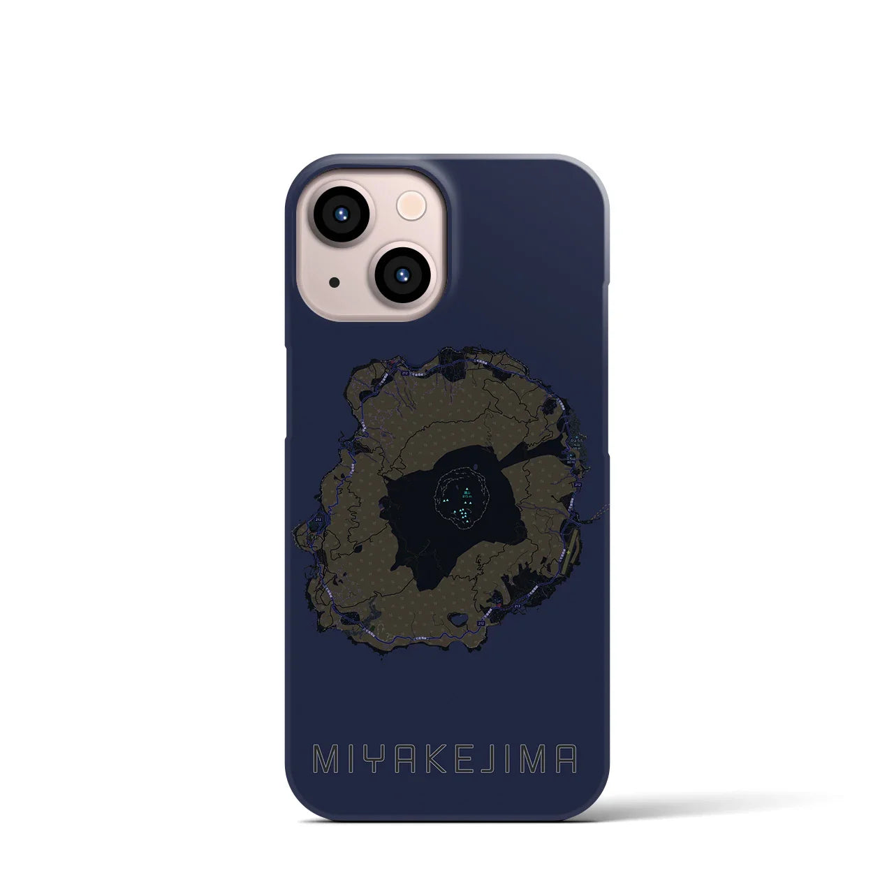 【三宅島(東京都)】地図柄iPhoneケース(バックカバータイプ)