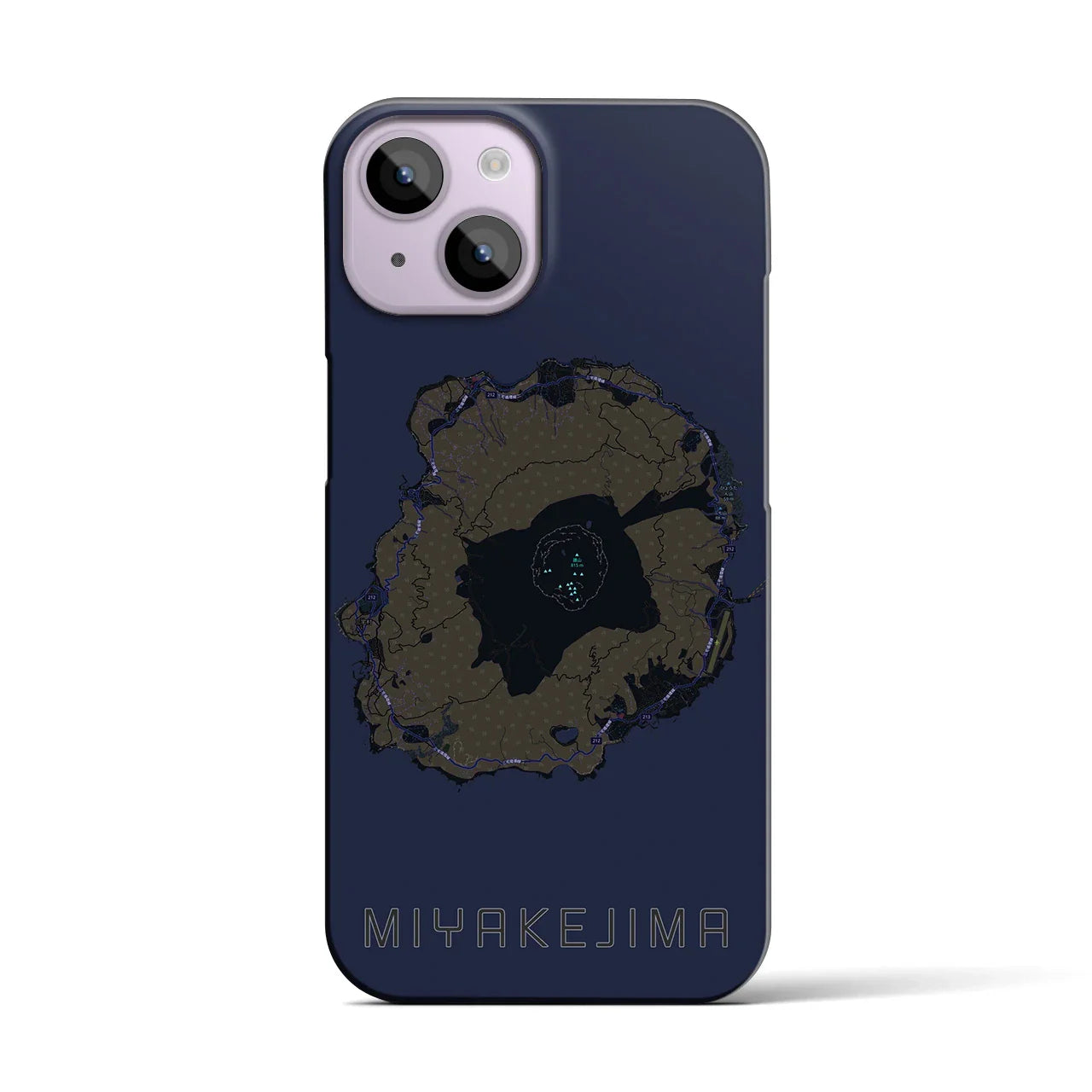 【三宅島(東京都)】地図柄iPhoneケース(バックカバータイプ)