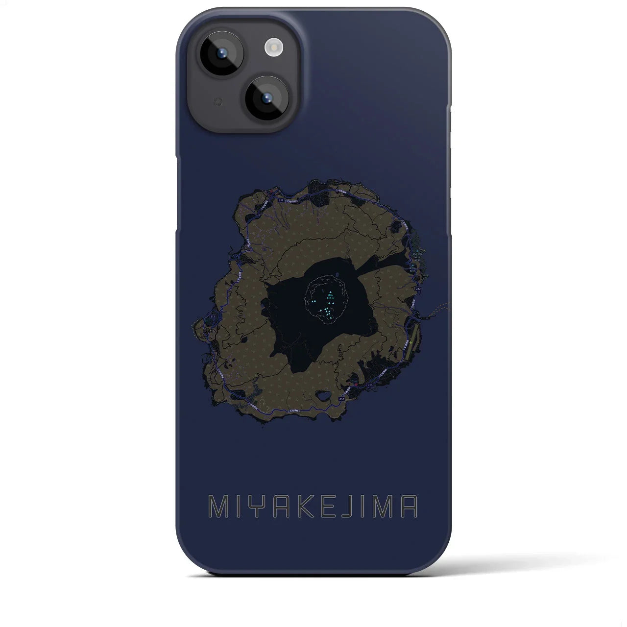 【三宅島(東京都)】地図柄iPhoneケース(バックカバータイプ)