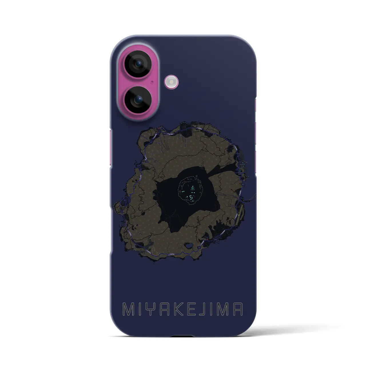 【三宅島(東京都)】地図柄iPhoneケース(バックカバータイプ)