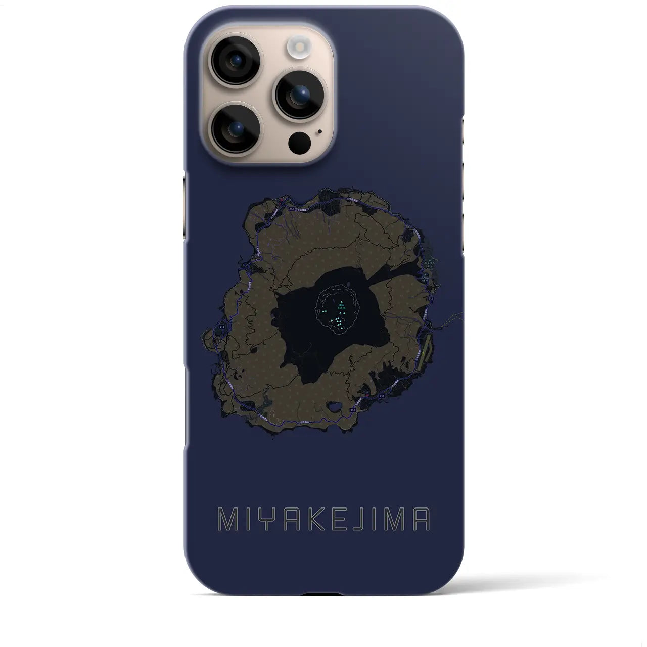 【三宅島(東京都)】地図柄iPhoneケース(バックカバータイプ)