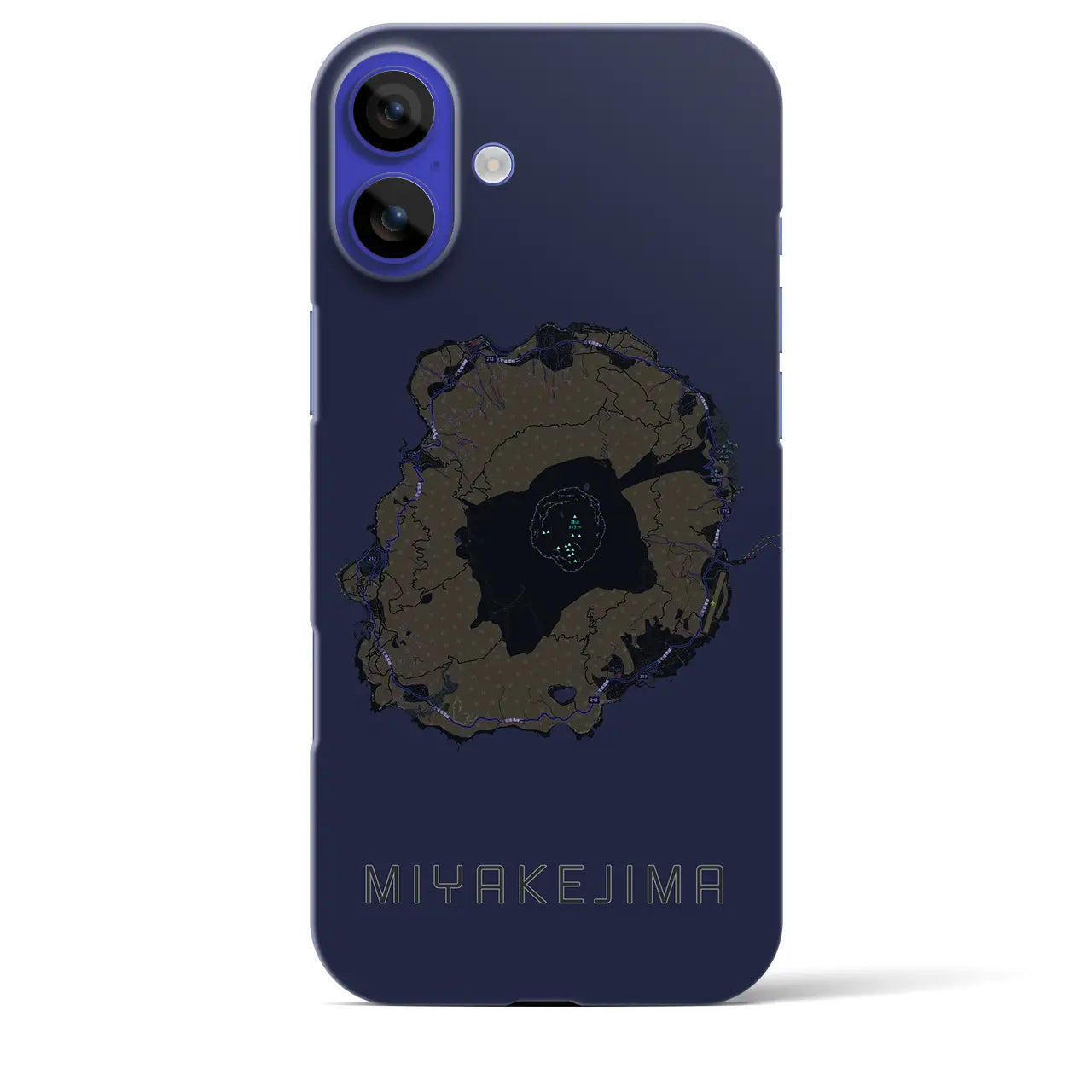 【三宅島(東京都)】地図柄iPhoneケース(バックカバータイプ)