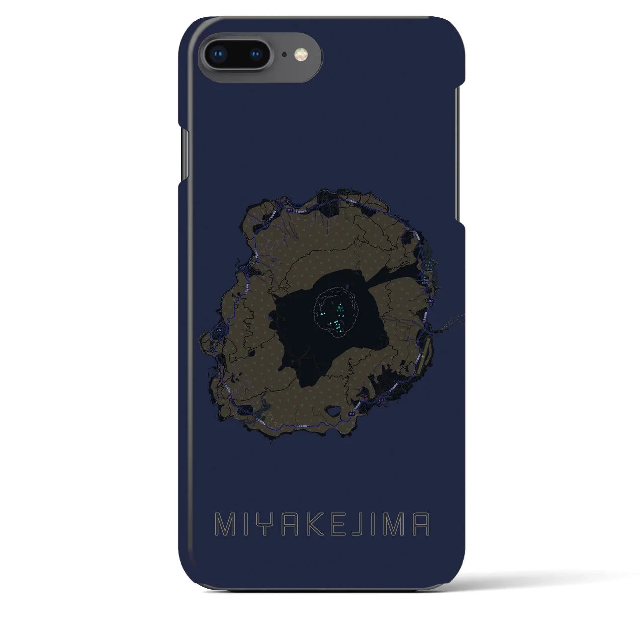 【三宅島(東京都)】地図柄iPhoneケース(バックカバータイプ)