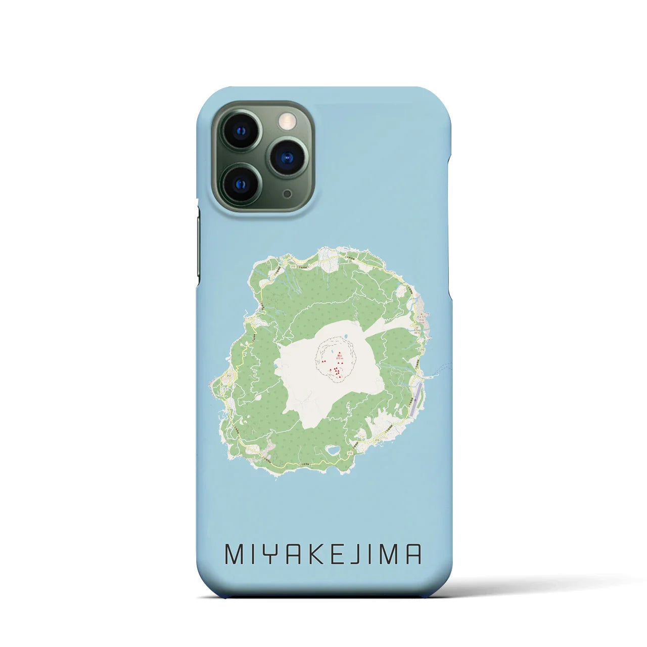 【三宅島(東京都)】地図柄iPhoneケース(バックカバータイプ)