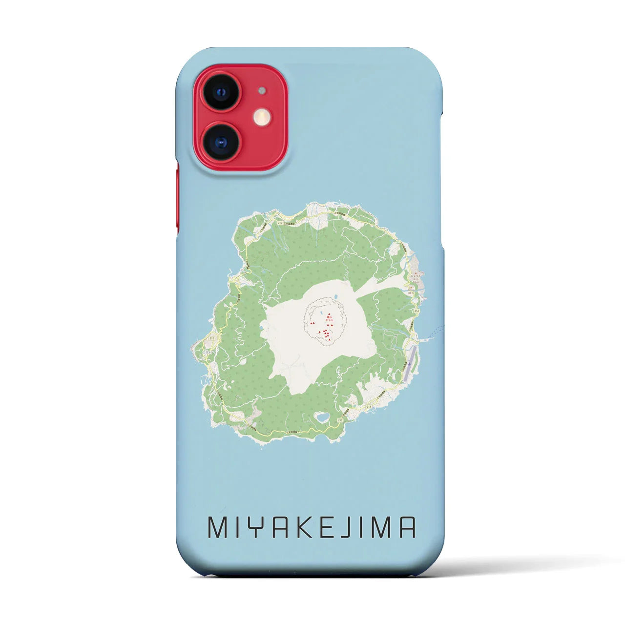 【三宅島(東京都)】地図柄iPhoneケース(バックカバータイプ)
