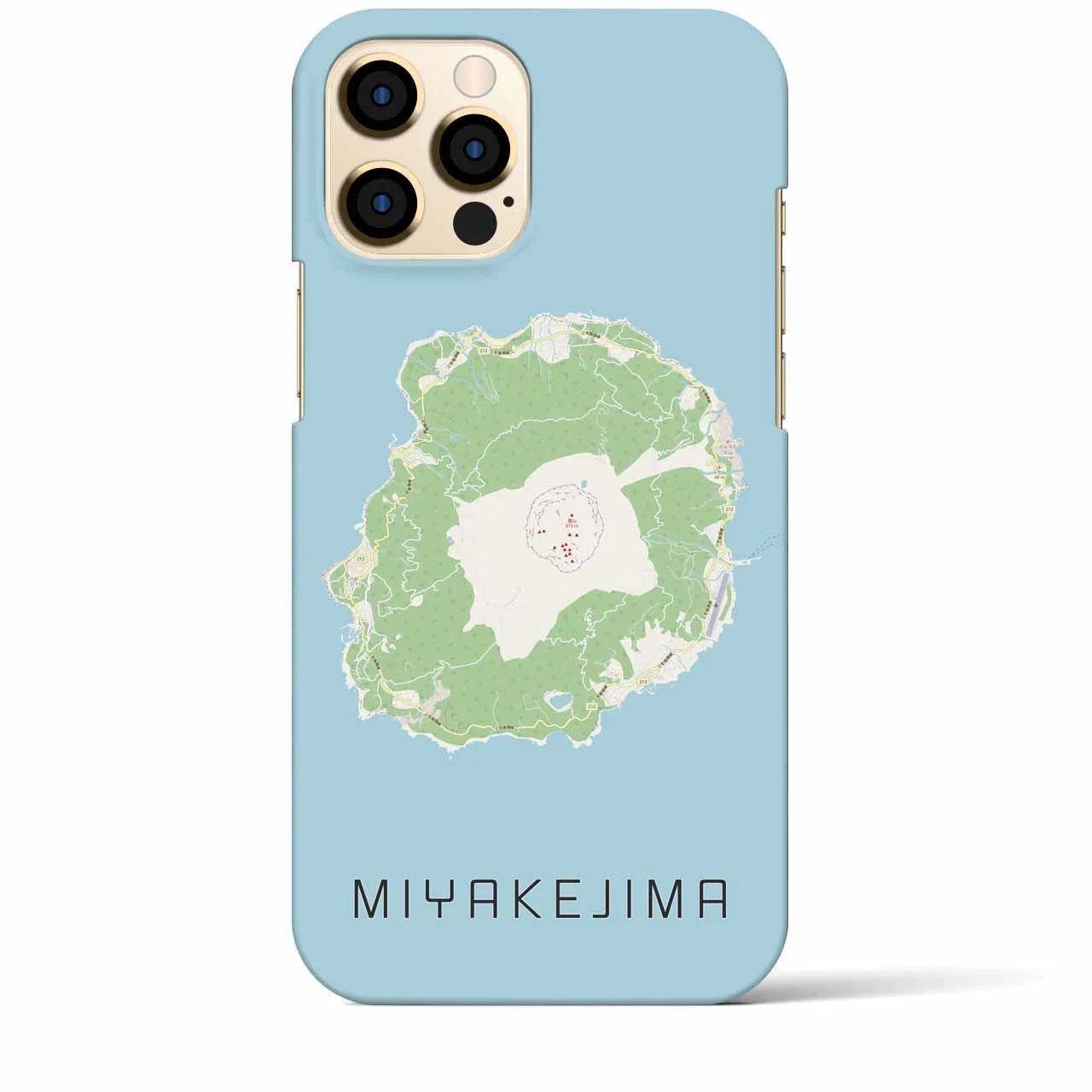 【三宅島(東京都)】地図柄iPhoneケース(バックカバータイプ)