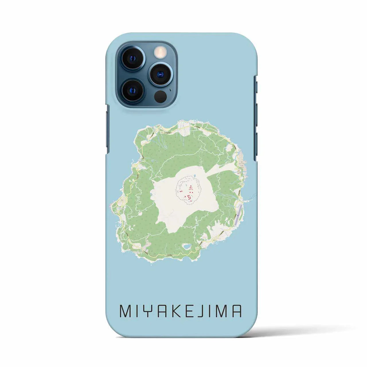 【三宅島(東京都)】地図柄iPhoneケース(バックカバータイプ)