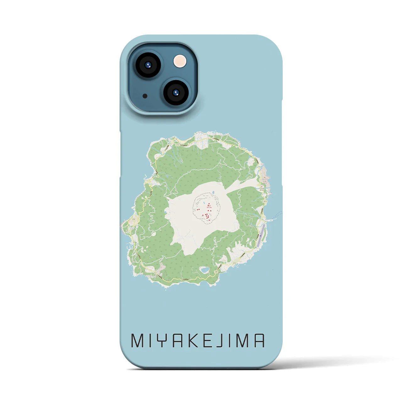 【三宅島(東京都)】地図柄iPhoneケース(バックカバータイプ)