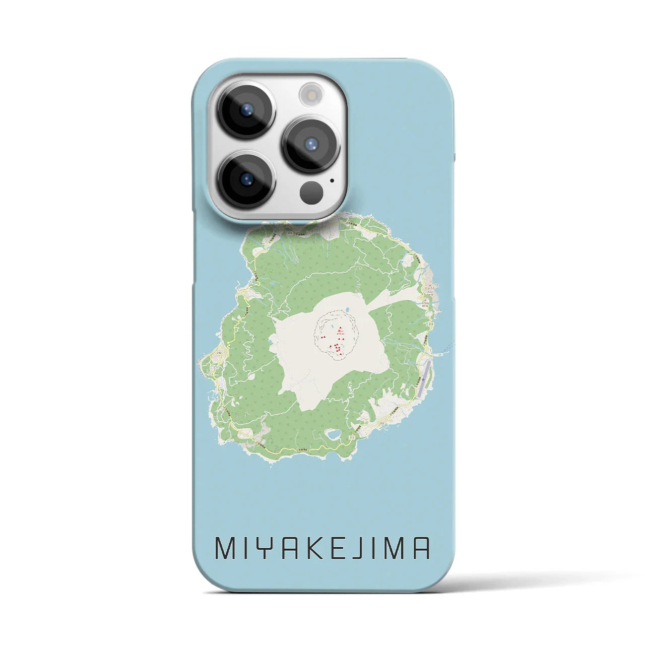 【三宅島(東京都)】地図柄iPhoneケース(バックカバータイプ)