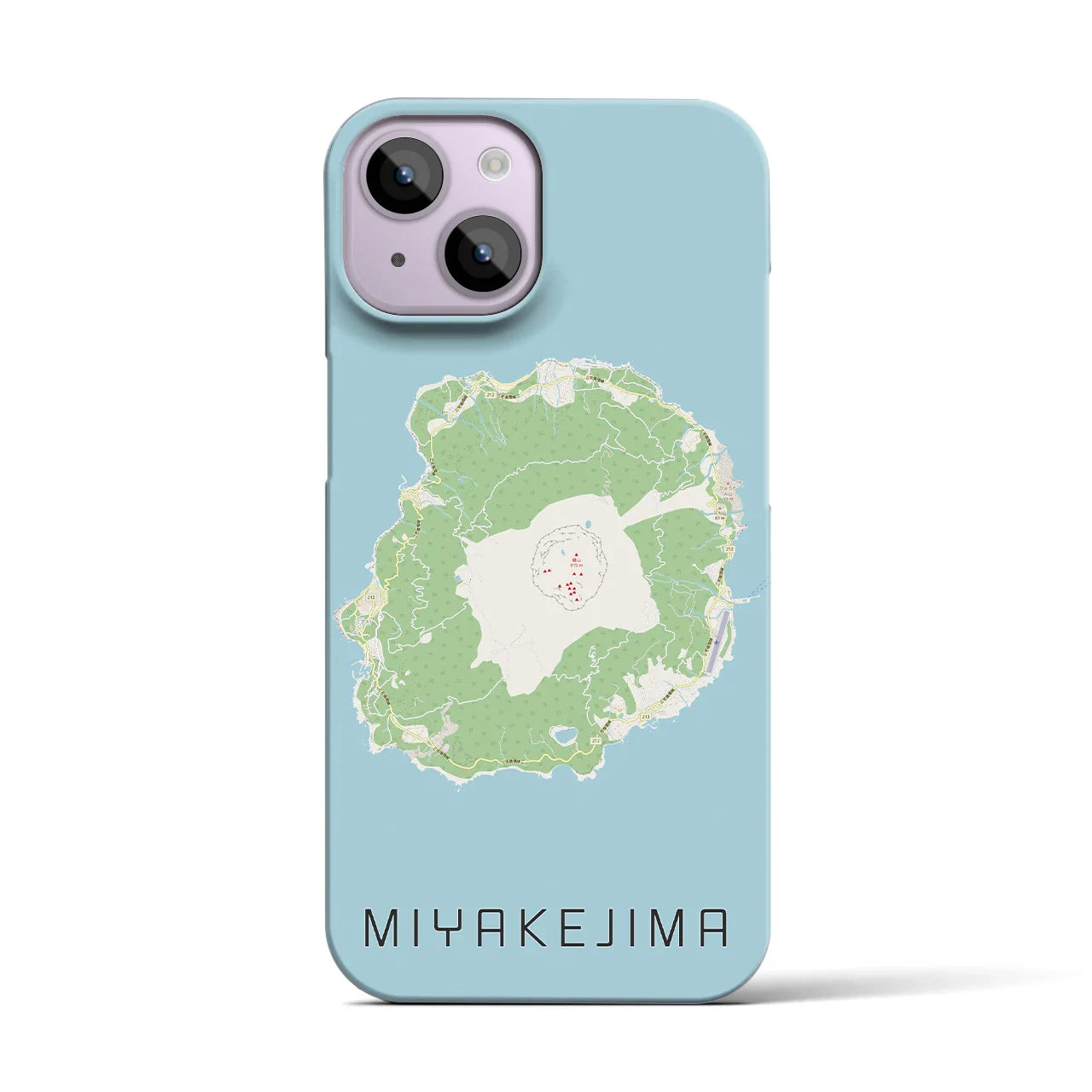 【三宅島(東京都)】地図柄iPhoneケース(バックカバータイプ)