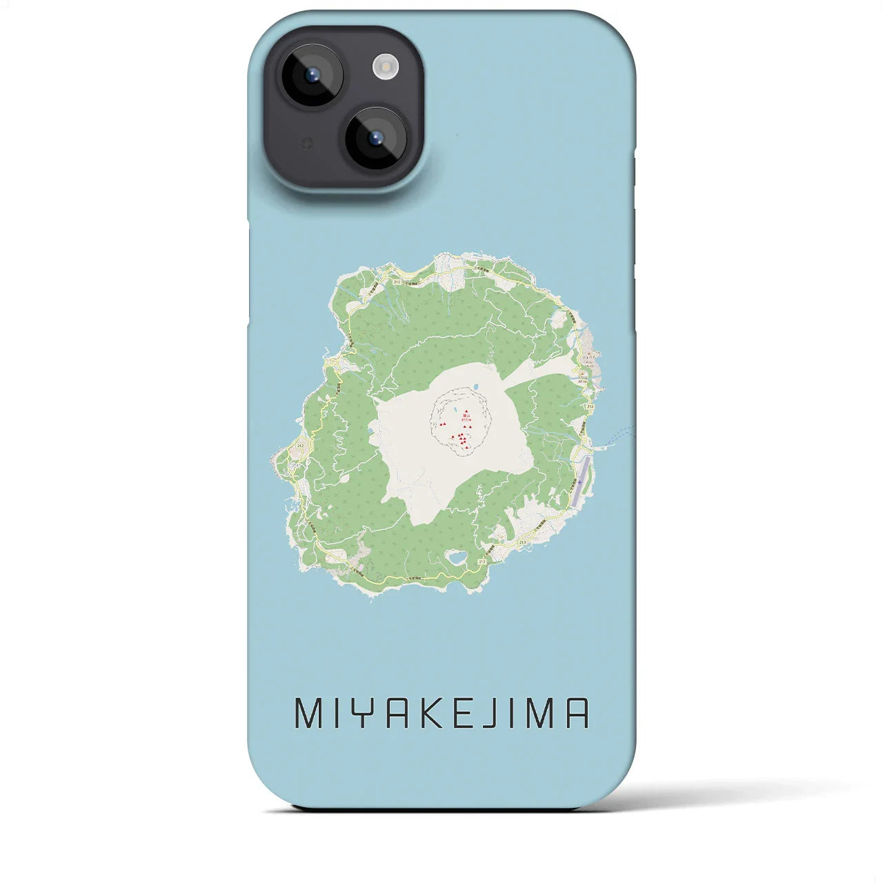 【三宅島(東京都)】地図柄iPhoneケース(バックカバータイプ)