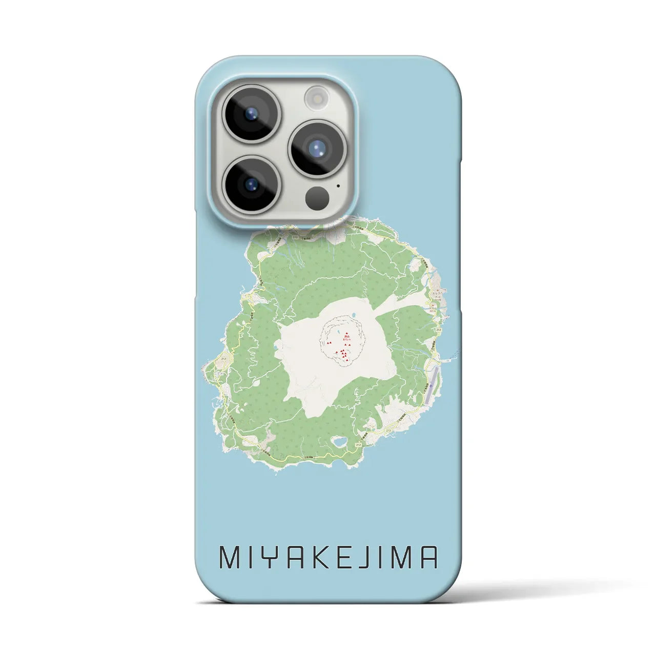 【三宅島(東京都)】地図柄iPhoneケース(バックカバータイプ)