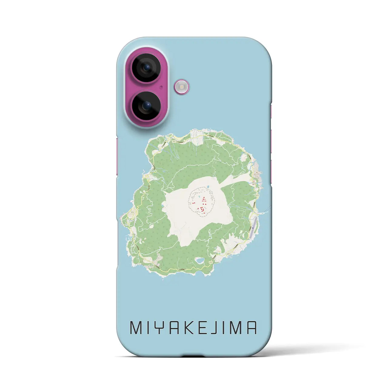 【三宅島(東京都)】地図柄iPhoneケース(バックカバータイプ)