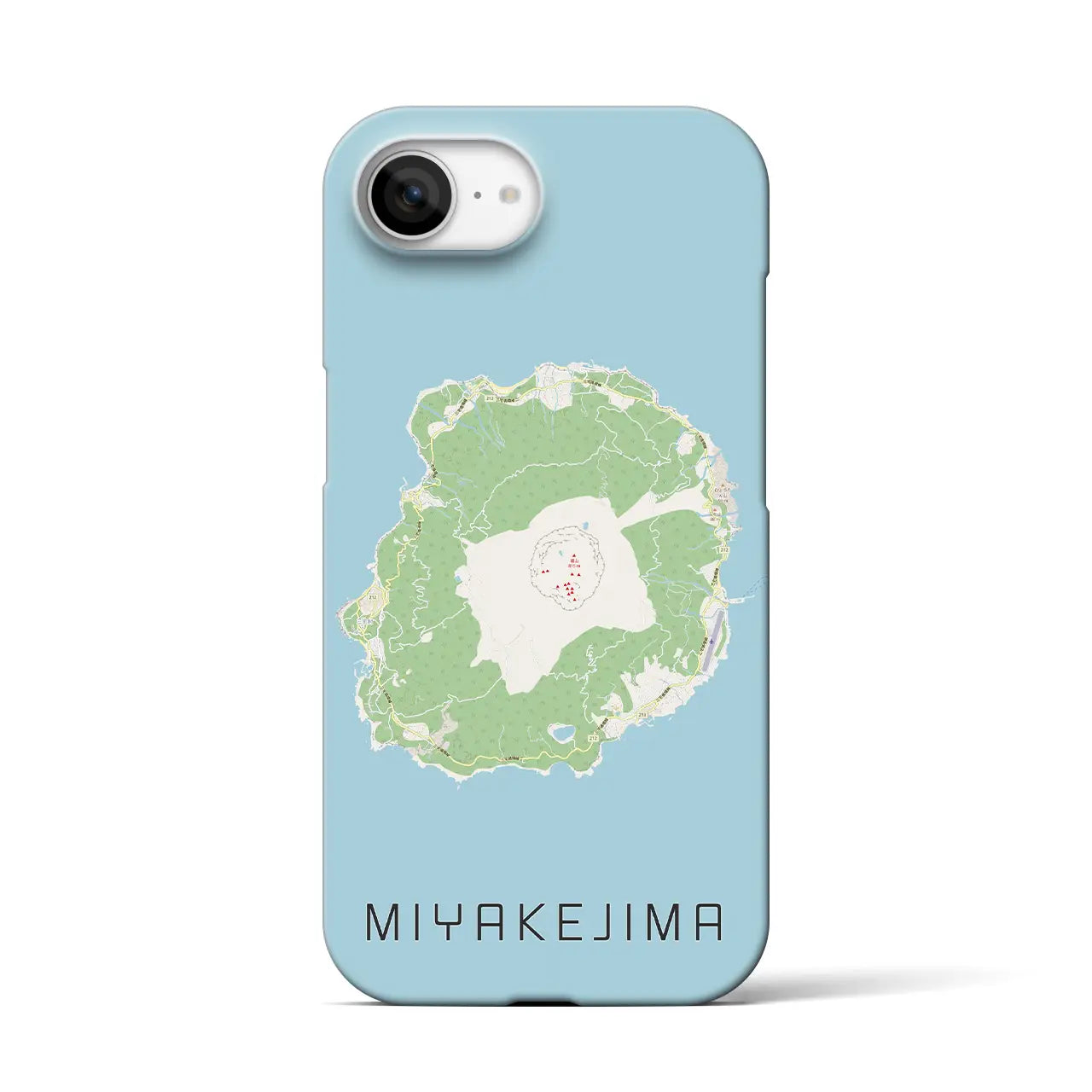 【三宅島(東京都)】地図柄iPhoneケース(バックカバータイプ)