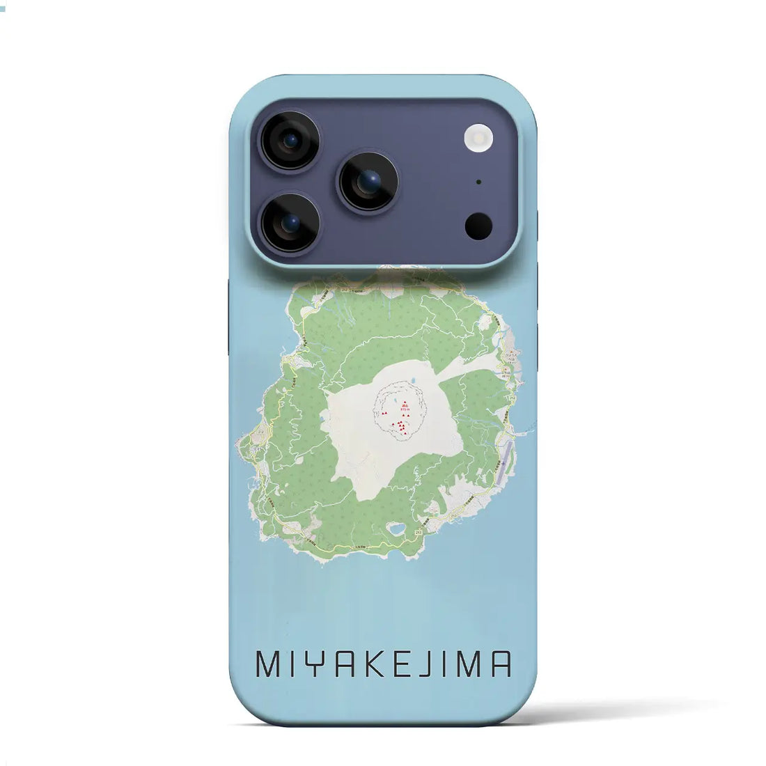 【三宅島(東京都)】地図柄iPhoneケース(バックカバータイプ)ナチュラル・iPhone 17 Pro Max 用