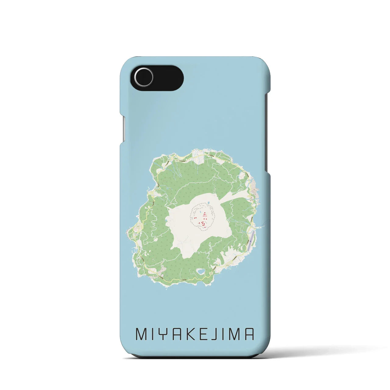 【三宅島(東京都)】地図柄iPhoneケース(バックカバータイプ)