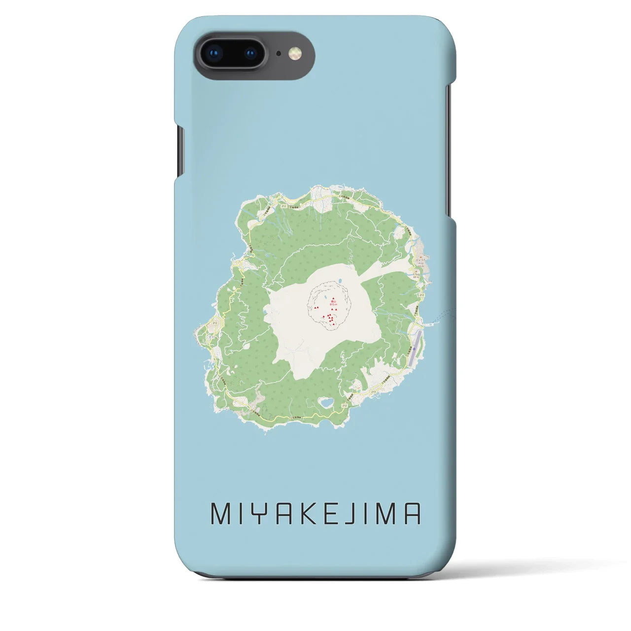 【三宅島(東京都)】地図柄iPhoneケース(バックカバータイプ)