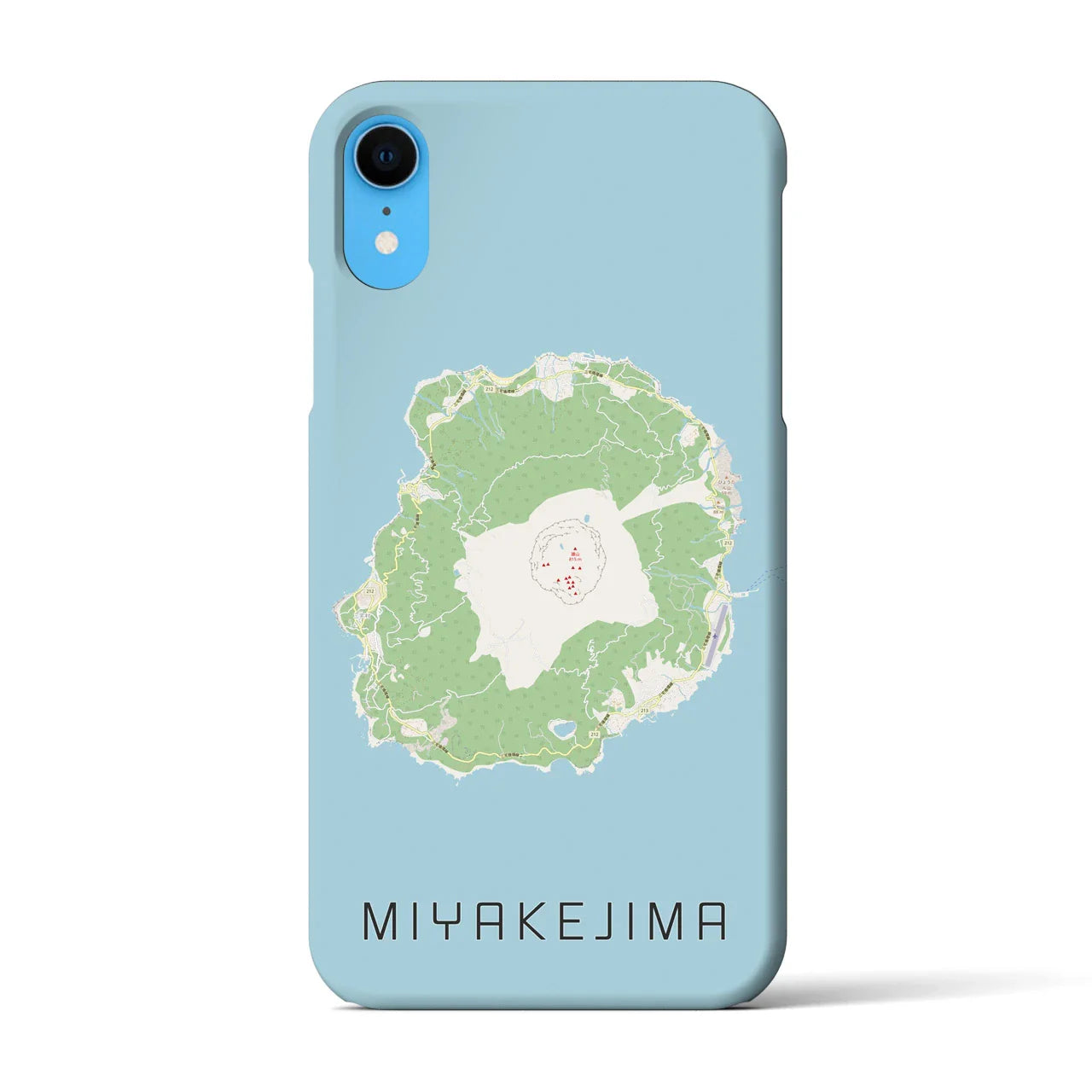 【三宅島(東京都)】地図柄iPhoneケース(バックカバータイプ)