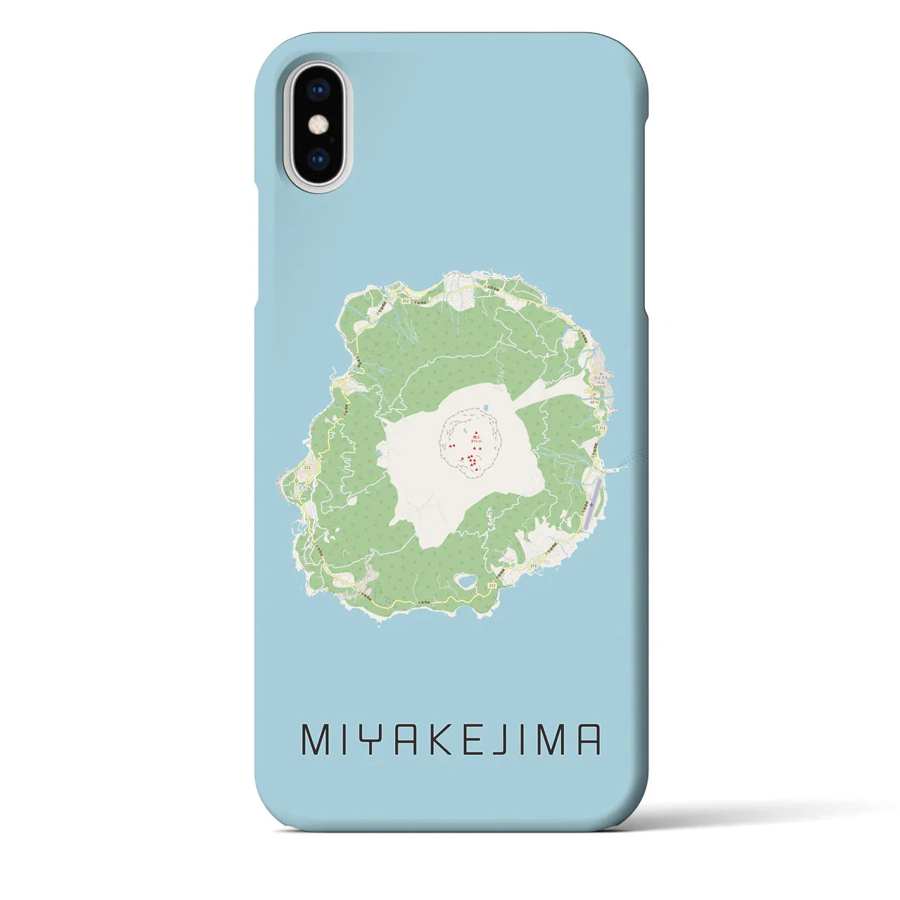 【三宅島(東京都)】地図柄iPhoneケース(バックカバータイプ)