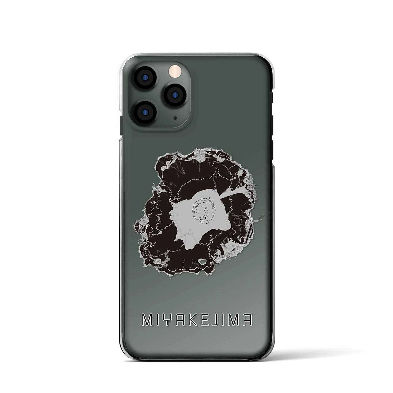 【三宅島(東京都)】地図柄iPhoneケース(クリアタイプ)