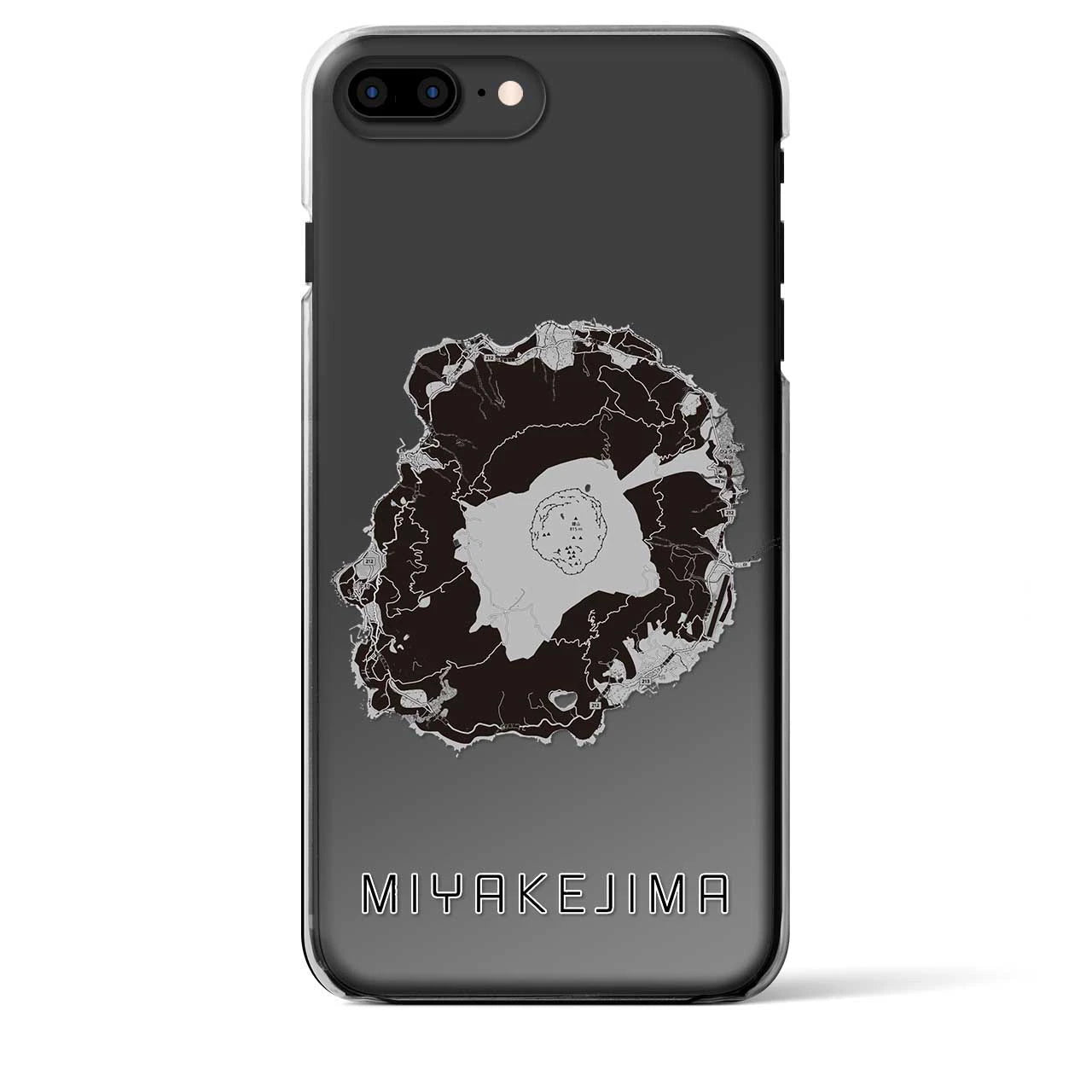 【三宅島(東京都)】地図柄iPhoneケース(クリアタイプ)