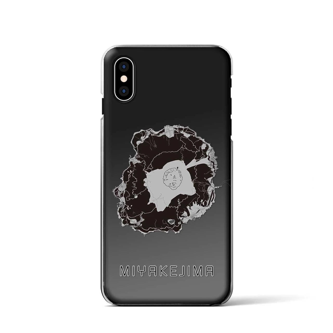 【三宅島(東京都)】地図柄iPhoneケース(クリアタイプ)