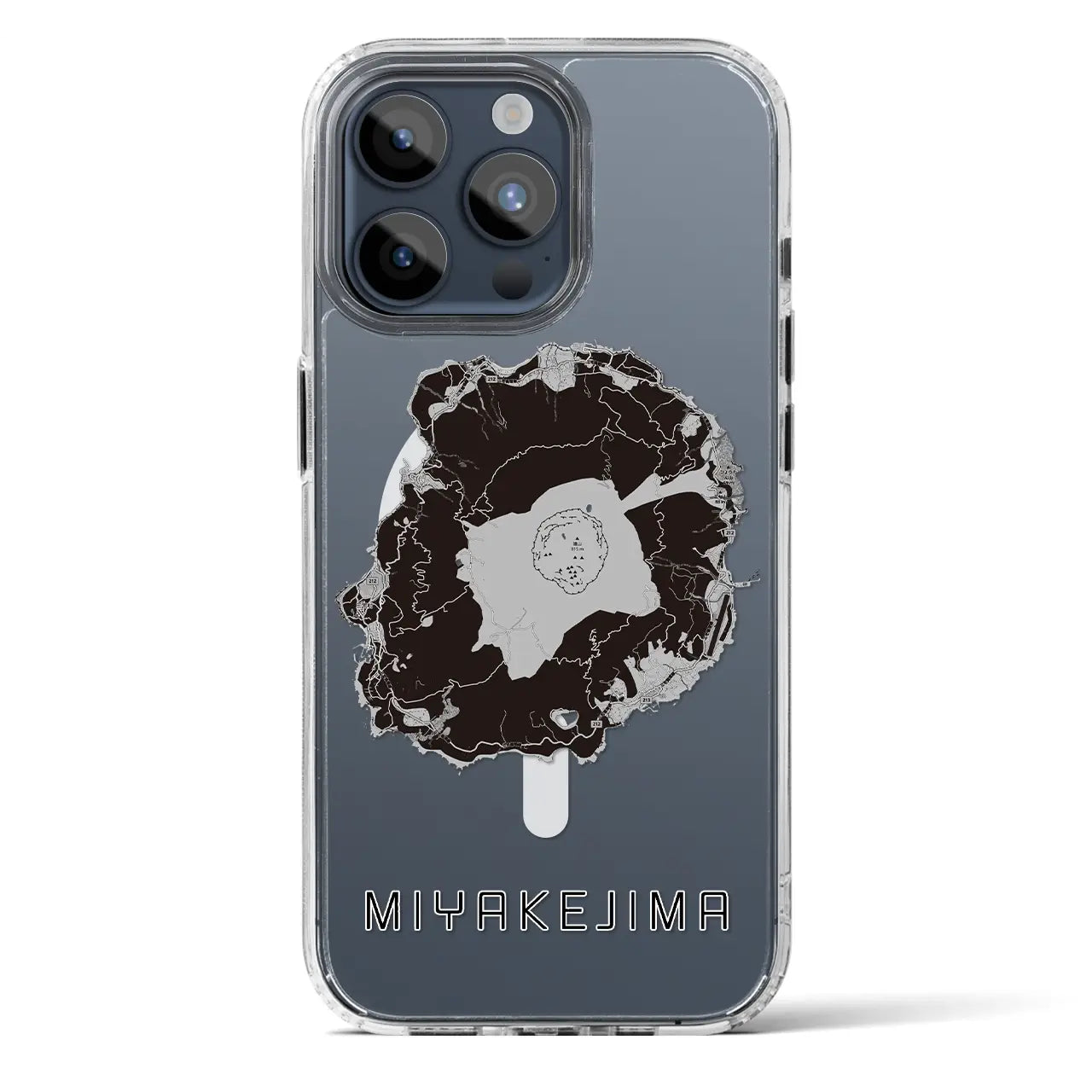 【三宅島(東京都)】地図柄iPhoneケース(MagSafeタイプ)