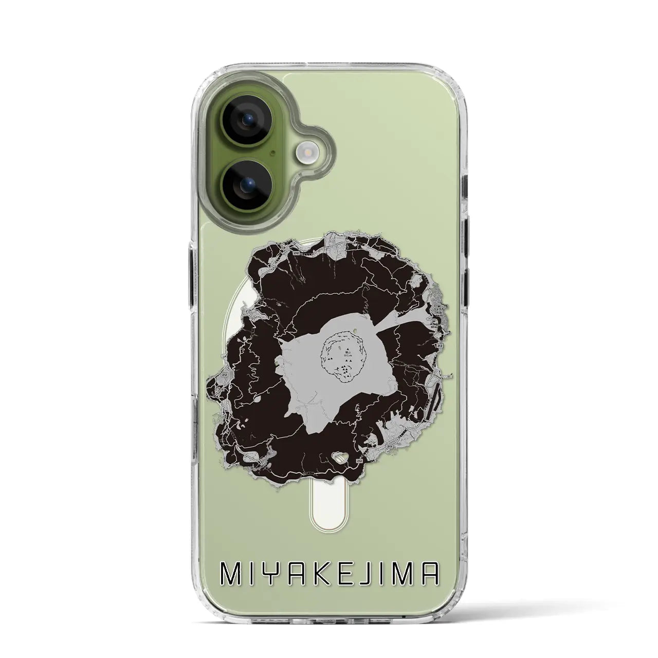 【三宅島(東京都)】地図柄iPhoneケース(MagSafeタイプ)