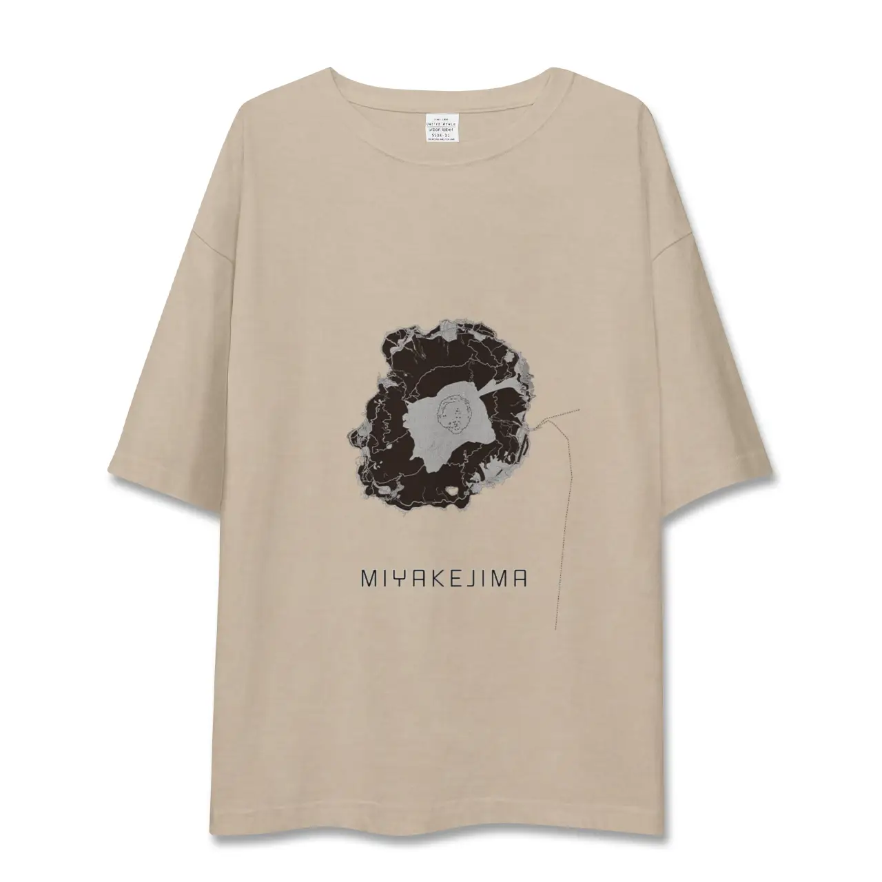 【三宅島(東京都)】地図柄ビッグシルエットTシャツ