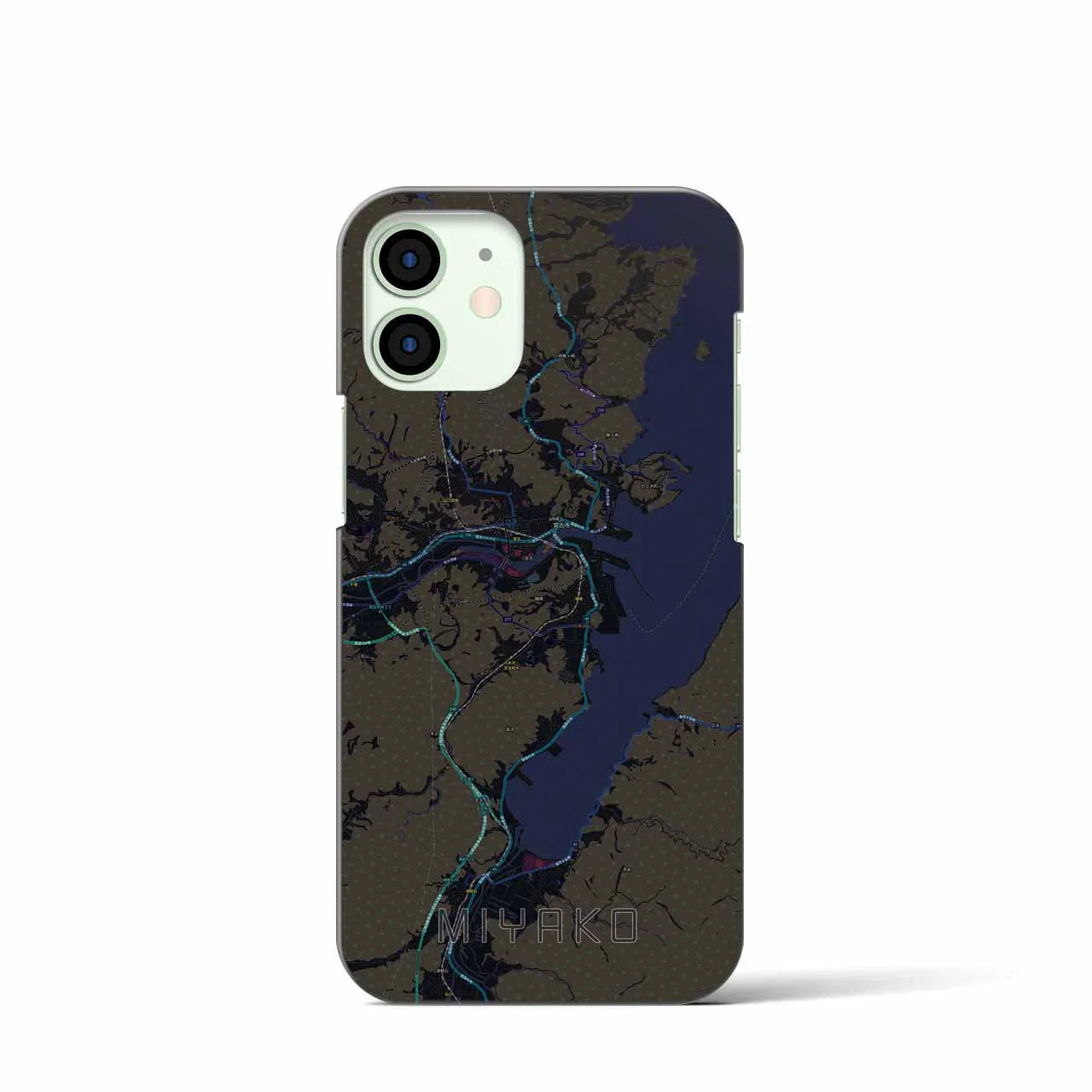 【宮古(岩手県)】地図柄iPhoneケース(バックカバータイプ)
