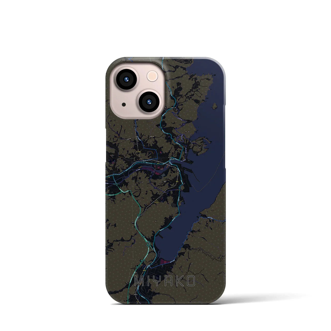 【宮古(岩手県)】地図柄iPhoneケース(バックカバータイプ)