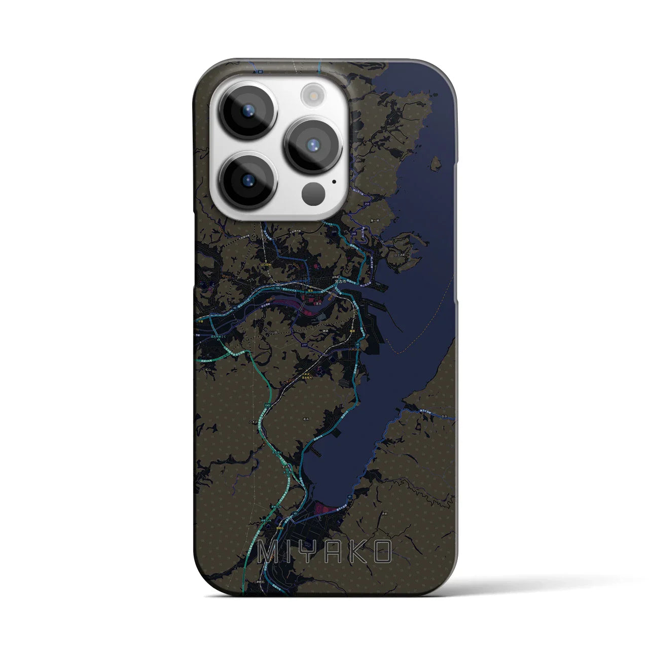 【宮古(岩手県)】地図柄iPhoneケース(バックカバータイプ)