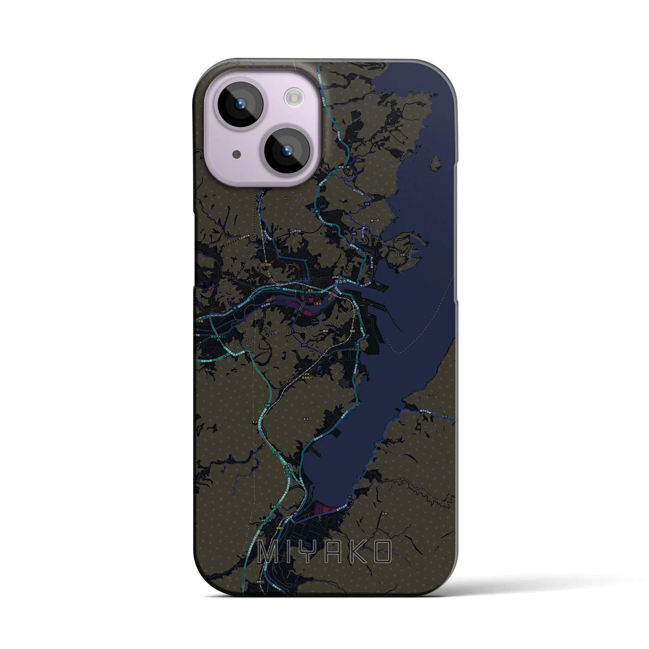 【宮古(岩手県)】地図柄iPhoneケース(バックカバータイプ)