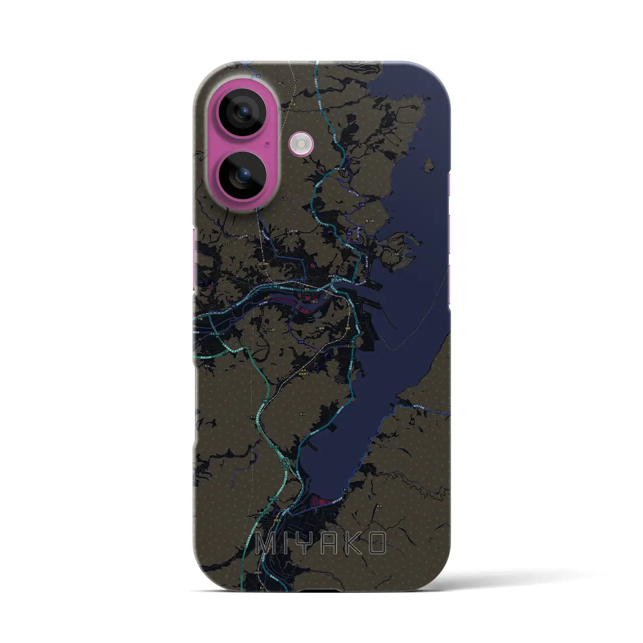 【宮古(岩手県)】地図柄iPhoneケース(バックカバータイプ)