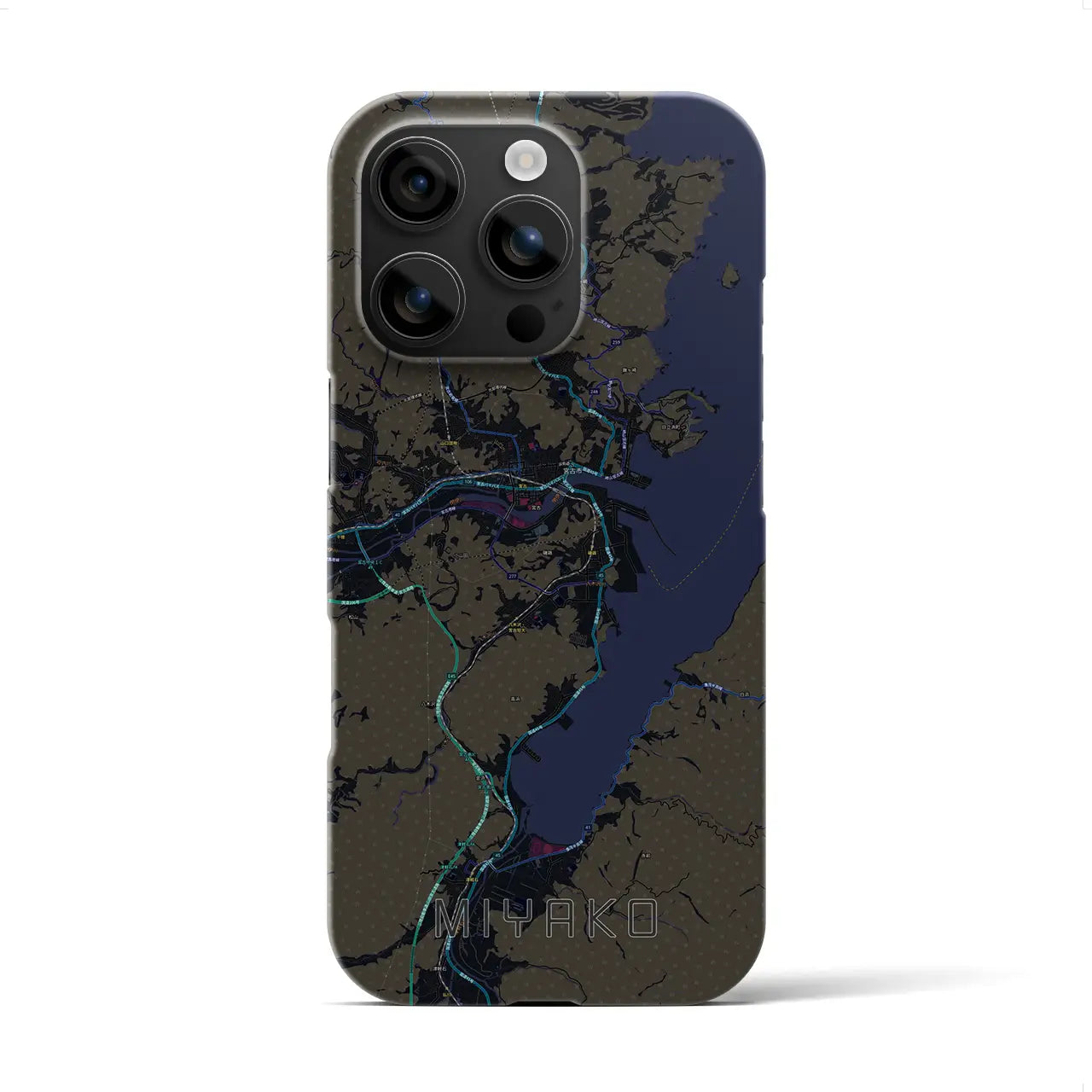 【宮古(岩手県)】地図柄iPhoneケース(バックカバータイプ)